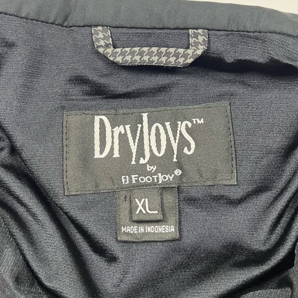 Vtg Footjoy Dryjoys Mens Houndstooth Golf Vest XL 1/2 Zip Pullover Grey A8 - Picture 3 of 8